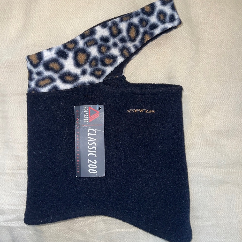 SEIRUS INNOVATION POLAR FACE/NECK MASK, LEOPARD BLACK *NEW. Size L